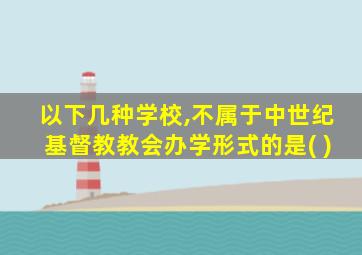 以下几种学校,不属于中世纪基督教教会办学形式的是( )